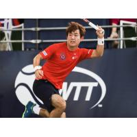 Yoshi Nishioka wore out his opponent in men's singles to get the Washington Kastles back on track