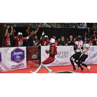 Jacksonville Sharks score a touchdown against the Orlando Predators