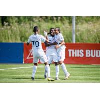 Forward Madison FC celebrates a goal vs. Toronto FC II