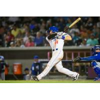 Amarillo Sod Poodles infielder Owen Miller follows through on his swing