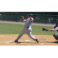 Lew Ford of the Long Island Ducks launches a hit