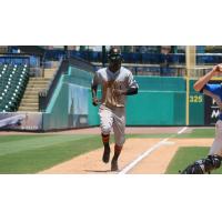 Vladimir Frias of the Long Island Ducks trots home