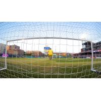 The view from behind the goal at a Memphis 901 FC game