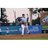 Lexington Legends pitcher Bryce Hensley in his SpongeBob SquarePants jersey