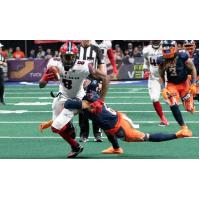 Washington Valor wide receiver Douglas McNeil III against the Albany Empire