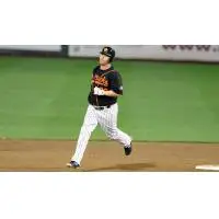 Lew Ford of the Long Island Ducks rounds the bases