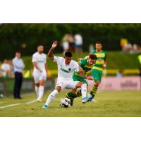 Pierre Da Silva of Memphis 901 FC vs. the Tampa Bay Rowdies