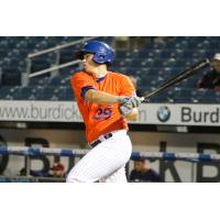 Syracuse Mets pitcher Chris Flexen had a go-ahead RBI single in the second game of Monday night's doubleheader