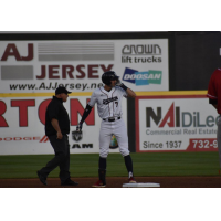 Will Kengor of the Somerset Patriots on base