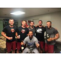 Pensacola Blue Wahoos celebrate a playoff berth
