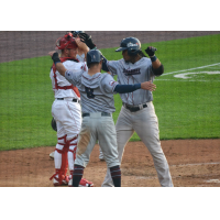 Jimmy Paredes of the Somerset Patriots at home plate