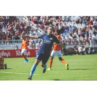 Sacramento Republic FC midfielder Sam Werner celebrates his goal