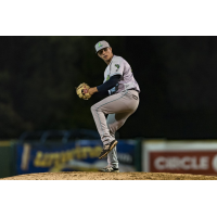 Pitcher James Karinchak with the Lynchburg Hillcats