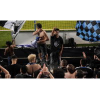 Ean Jose Earthquakes forward Chris Wondolowski, suspended on Wednesday, rallies the fans during the match against the Union
