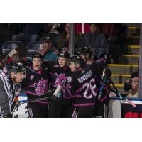 Kelowna Rockets celebrate a goal