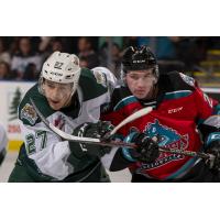 Kelowna Rockets battle the Everett Silvertips