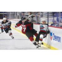 Vancouver Giants defenceman Seth Bafaro vs. the Kelowna Rockets