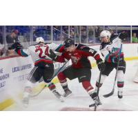 Vancouver Giants centre Evan Patrician vs. the Kelowna Rockets