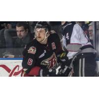 Defenseman Riley Weselowski with the Rapid City Rush