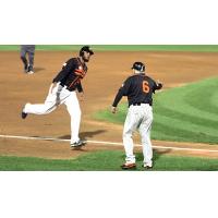 David Washington rounds the bases for the Long Island Ducks