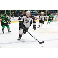 Vancouver Giants centre Tristen Nielsen against the Prince Albert Raiders