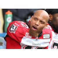 Linebacker Juwan Simpson with the Calgary Stampeders