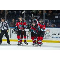 Kelowna Rockets celebrate a goal
