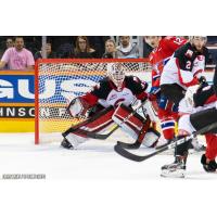 Prince George Cougars goaltender Taylor Gauthier vs. the Spokane Chiefs
