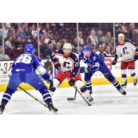 Cleveland Monsters center Justin Scott vs. the Syracuse Crunch