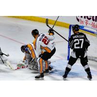 Utah Grizzlies defend against the Idaho Steelheads
