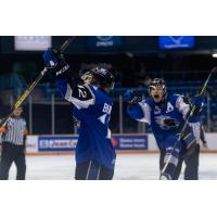 Brady Burns of the Saint John Sea Dogs after his shootout winner