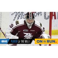 Peterborough Petes goaltender Hunter Jones