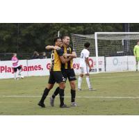 Charleston Battery celebrate a goal