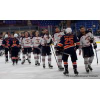 Johnstown Tomahawks shake hands with the Northeast Generals