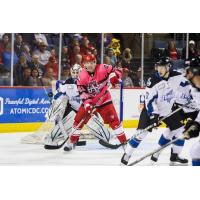 Allen Americans center Josh Lammon vs. the Idaho Steelheads
