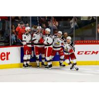 Grand Rapids Griffins celebrate a goal