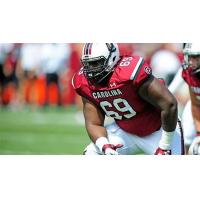 Offensive lineman D.J. Park with the University of South Carolina