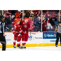 Alex Guptill and the Allen Americans celebrate a goal