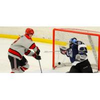 Gavin Gulash of the New Jersey Titans takes a shot against the Wilkes-Barre/Scranton Knights