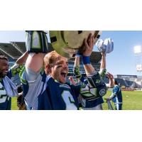 Chesapeake BayHawks celebrate their 2019 MLL Championship win