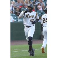 York Revolution first baseman Telvin Nash trots home after a home run