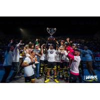 Milwaukee Wave hoist the 2-19-19 MASL Championship Trophy