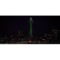 The Space Needle goes green in support of Seattle Sounders FC