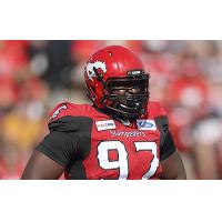 Calgary Stampeders defensive lineman Derek Wiggan