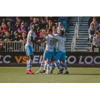 El Paso Locomotive FC celebrate Andrew Fox's goal