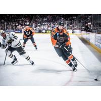 Lehigh Valley Phantoms defenseman T.J. Brennan vs. the Hershey Bears