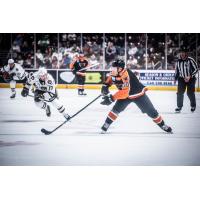 Lehigh Valley Phantoms left wing Greg Carey vs. the Hershey Bears