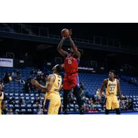 Agua Caliente Clippers forward Johnathan Motley goes up for a shot against the South Bay Lakers