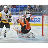 Lehigh Valley Phantoms goaltender Alex Lyon vs. the Wilkes-Barre/Scranton Penguins