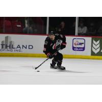 Centre Jadon Joseph with the Moose Jaw Warriors